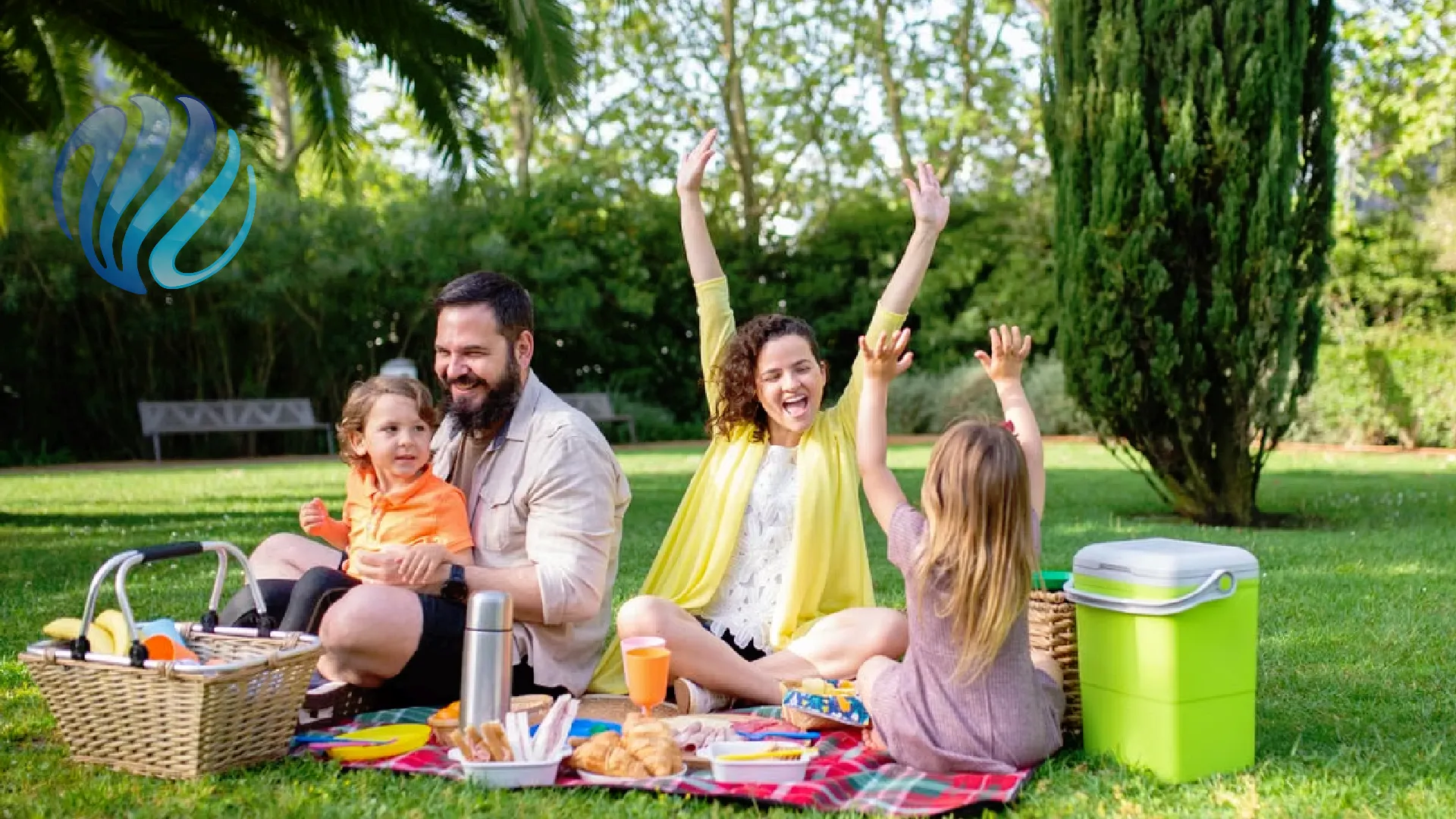 Familia disfrutando un día al aire libre